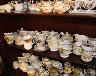 Cream and sugar china - porcelain collection, Bavaria, Austria, Japanese, large variety