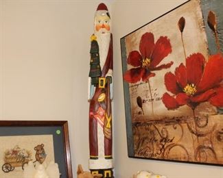 Tall wooden Santa