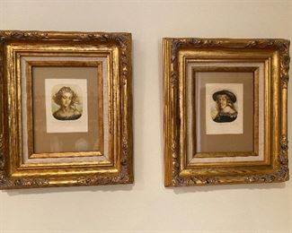 Pair of etchings by Barbara Rosiak.
