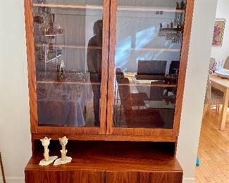 Amazing Danish rosewood china cabinet.