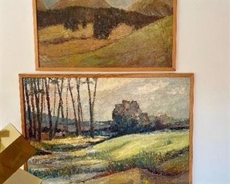 More original oil landscape paintings.