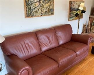 Leather sofa in great condition, also has matching loveseat and chair.