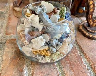 Bowl full of Wade figurines!
