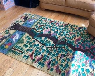 Unique hand woven rug/tapestry.