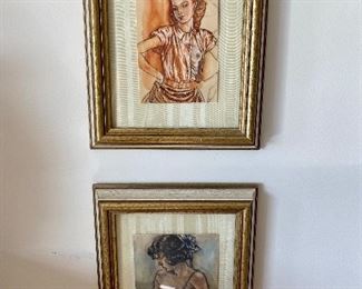Watercolor portraits.