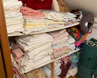 Sheets and towels.