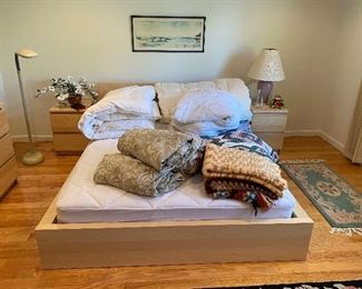 Feather duvets, quilts and blankets.