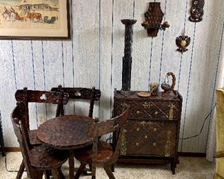 Unique table, chairs & chest set purchased and brought back from Spain.