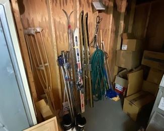 Skis and related equipment.