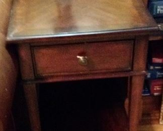 Solid Wood End Table with Drawer