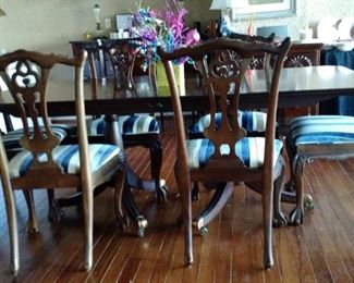 Beautiful Double Pedestal Dining Table with six chairs