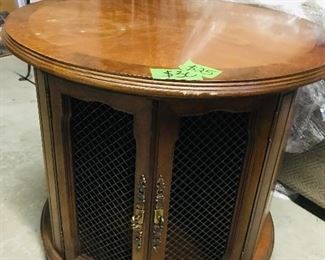 Two large side tables with room for books and magazines inside
