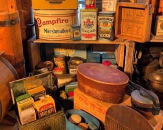 •	Collection of Tins