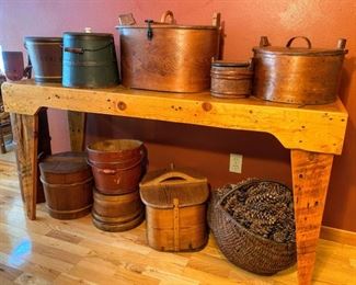 •	Selection of Brides Boxes, Tina Boxes, Firkins