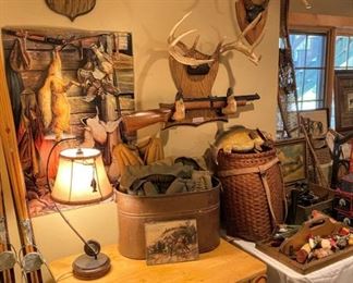 •	Collection of Antler Mounts