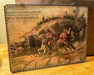 •	Scarce Winchester Misprint Glass Advertisement