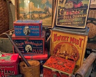 •	Selection of Tobacco Tins
