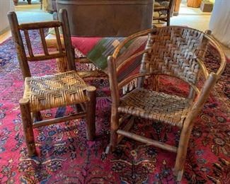 •	Children's Hickory Chairs