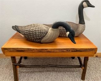•	Vintage Ariduck Goose Decoys, Hickory Coffee Tables
