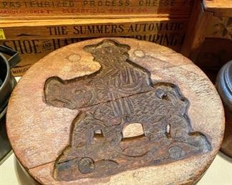 •	Large Antique Butter Press