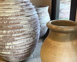 Once in a lifetime collection of three monumentally sized jars by the late Louisiana potter Doug Bratcher.  Provenance: Acquired directly from the artist. 