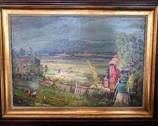Clarence Millet, Louisiana, original oil on canvas 