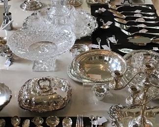 Silver - vintage and antique, sterling, sheffield plate, silver plate, unusual serving pieces, flatware, napkin rings, knife rests, trays, compotes...