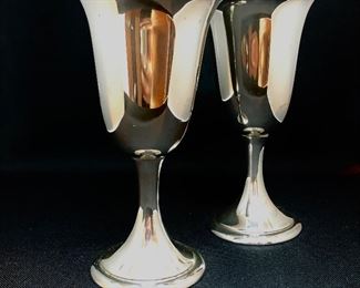 Vintage Sterling Silver Goblets, 13 in all, from various manufacturers 