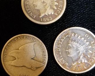 Flying Eagle and Indian Head Pennies