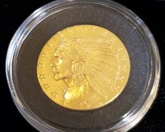 1915 Gold Indian Head Quarter Eagle