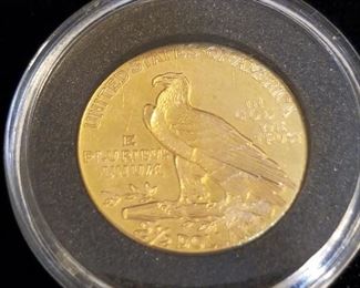 1915 Gold Indian Head Quarter Eagle