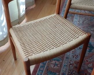 HANS WEGNER STYLE  6 CHAIRS TO GO WITH TABLE