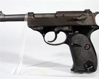 Walther Manurhin P1 9mmx19 Pistol SN# 225214, 2 Total Mags, In Leather Holster Stamped "Berlin 1963"
