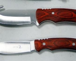 Elk Ridge 2 Knife Set Model ER-927BN, In Nylon Sheath
