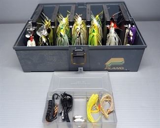 Plano Tackle Boxes, Qty 2, With Contents, Includes Lures, Weights, Bobbers And Hooks
