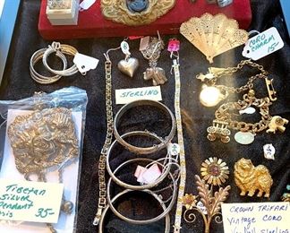 Crown Trifari / Coro / Sterling . . .  much more.