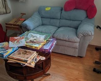 portable easel, microfiber loveseat ( matching sofa in other room)