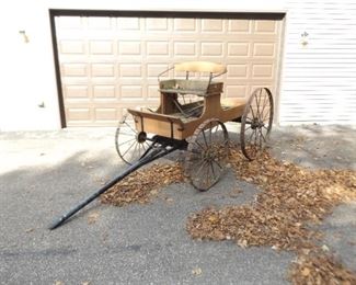 Antique Wood and Iron Buggy Wagon
