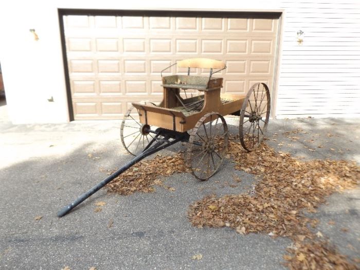 Antique Wood and Iron Buggy Wagon
