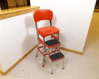 Vintage Costco Red Kitchen Step Stool
