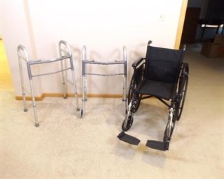 Newer drive Brand Wheel Chair and 2 Walkers
