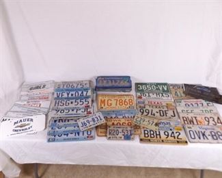 Large Lot of Vintage etc. License Plates
