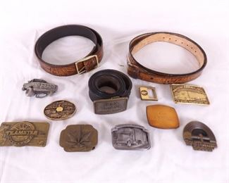 Lot of Collectible Belts and Buckles
