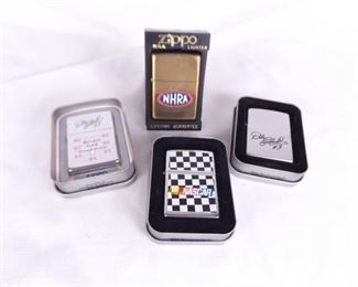 WOW Lot of VERY Collectible Dale Earnhardt, NHRA, etc. Zippo Lighters

