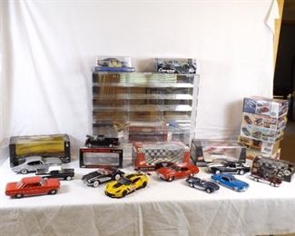 Lot of Misc 1:18 etc. Die Cast Cars, Unbuilt Models, etc.

