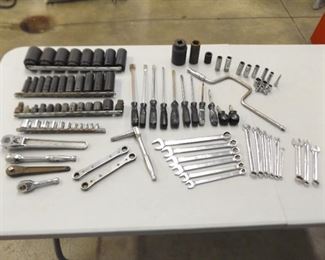 Lot of Misc. Snap-On Sockets, Wrenches, Screwdrivers, etc.
