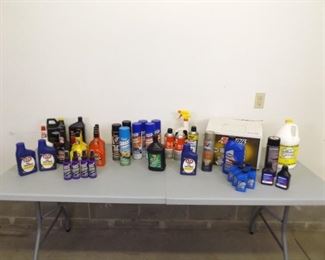Large Lot of NEW Oil, Glass Cleaner, Other Auto Fluids, etc.
