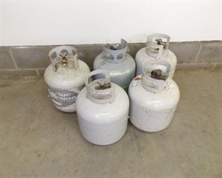 Lot of 5 Propane Cans
