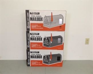 Lot of 3 NEW Mailboxes, 1 Silver, 1 Grey, and 1 Black
