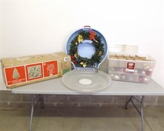 Large Lot of Misc Christmas Ornaments, Tree, etc.
